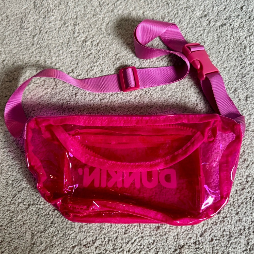 NWOT Dunkin’ Fanny Pack - Translucent Pink - Picture 3 of 3